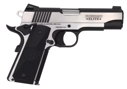 Colt MFG 1911 Combat Elite .45 ACP Two Tone Pistol Side View
